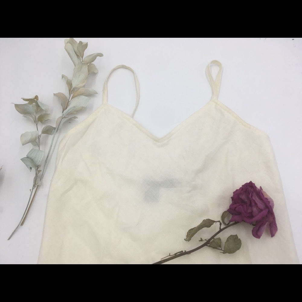 White Peruvian connection linen & silk dress